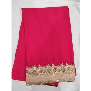 Beautiful heavy border georgette saree